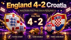 England 4-2 Croatia: Kane Brace Puts Three Lions Top of Group L
