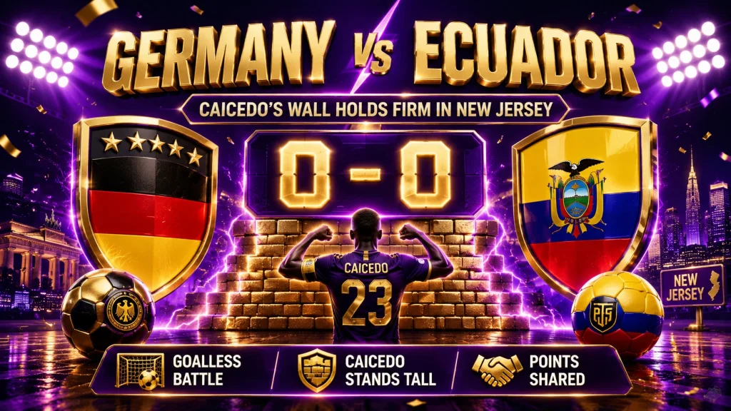 Germany vs Ecuador 0-0: Caicedo’s Wall Holds Firm in New Jersey